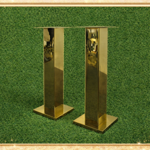 Gold Mirror Column Pedestals (Pair)