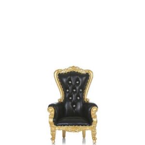 Mini Throne Chair — Black & Gold